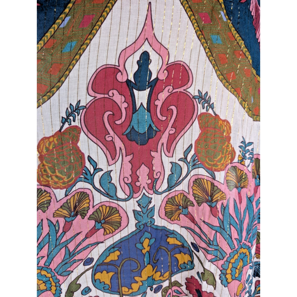 Aratta Silent Journey Anthropologie Kimono Fields of Happiness Birds Colorful - Picture 7 of 11